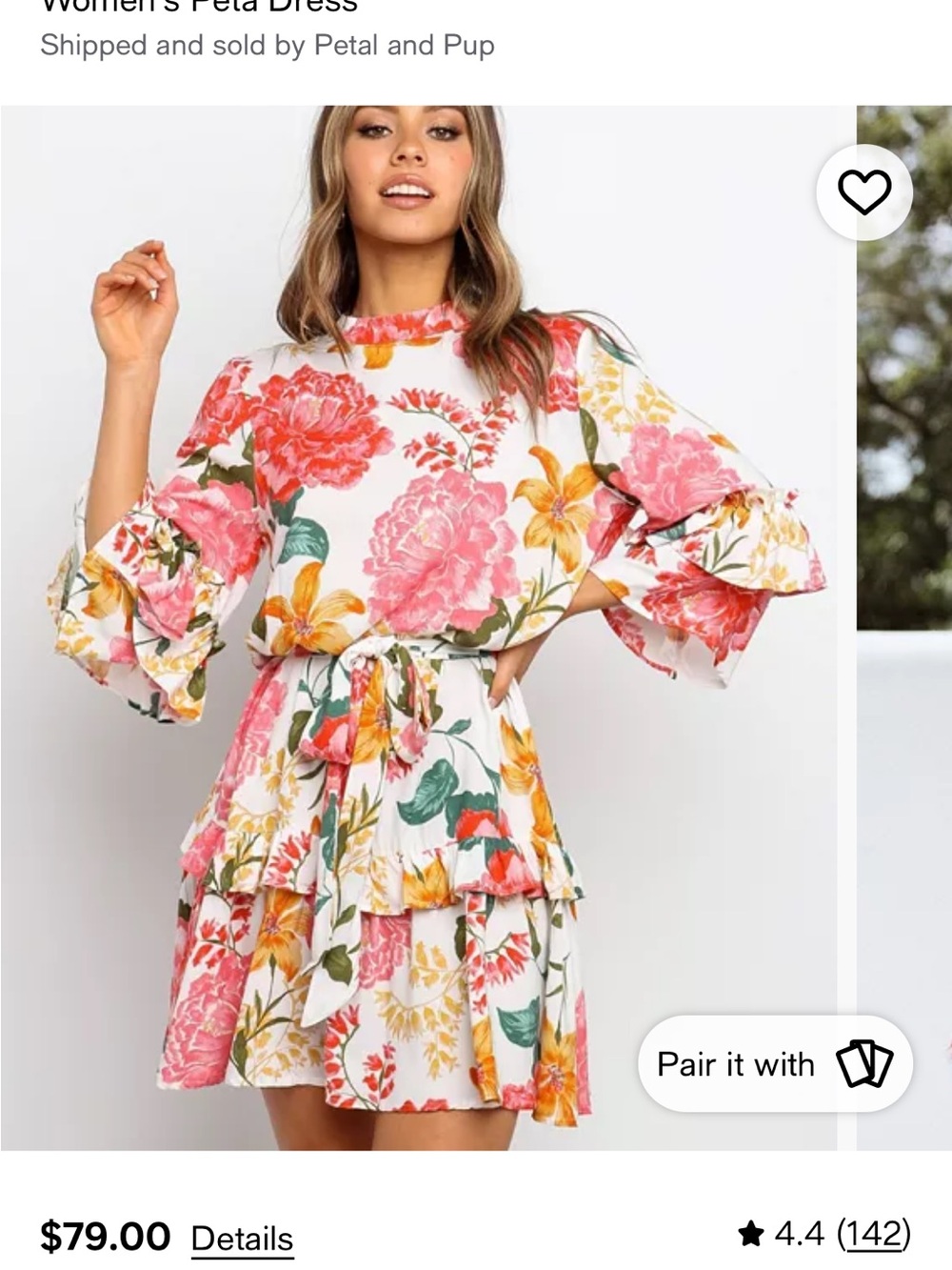 Petal and Pup floral mini dress